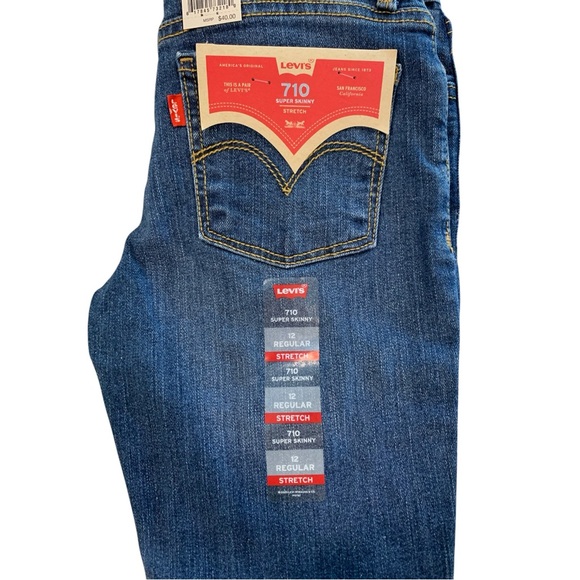 Levi's Other - Levi’s 710 Super Skinny Stretch Adjustable Waist Girl New 12 Regular New